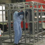製缶　精密機器　フレーム　ステンレス架台　架台製作（塗装前）